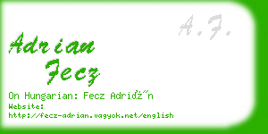adrian fecz business card